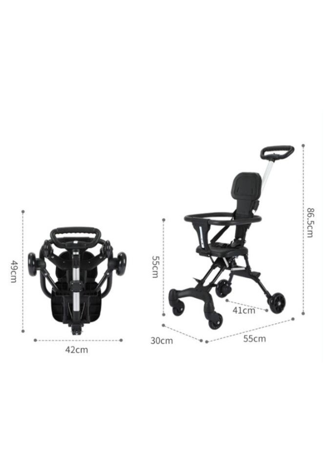 Beauenty Kids Stroller, Compact Baby Stroller, Lightweight Travel Stroller with Adjustable Handles and Backrest, One-Hand Fold, For Overhead Airplane Storage, Shopping, Walking, Travel  - Image 5