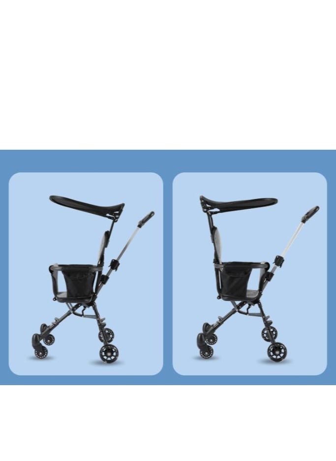 Beauenty Kids Stroller, Compact Baby Stroller, Lightweight Travel Stroller with Adjustable Handles and Backrest, One-Hand Fold, For Overhead Airplane Storage, Shopping, Walking, Travel  - Image 4