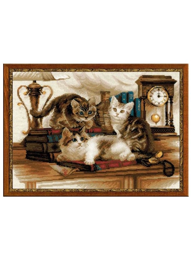 Riolis Cross Stitch Kit - 1247 - Furry Friends - Image 1