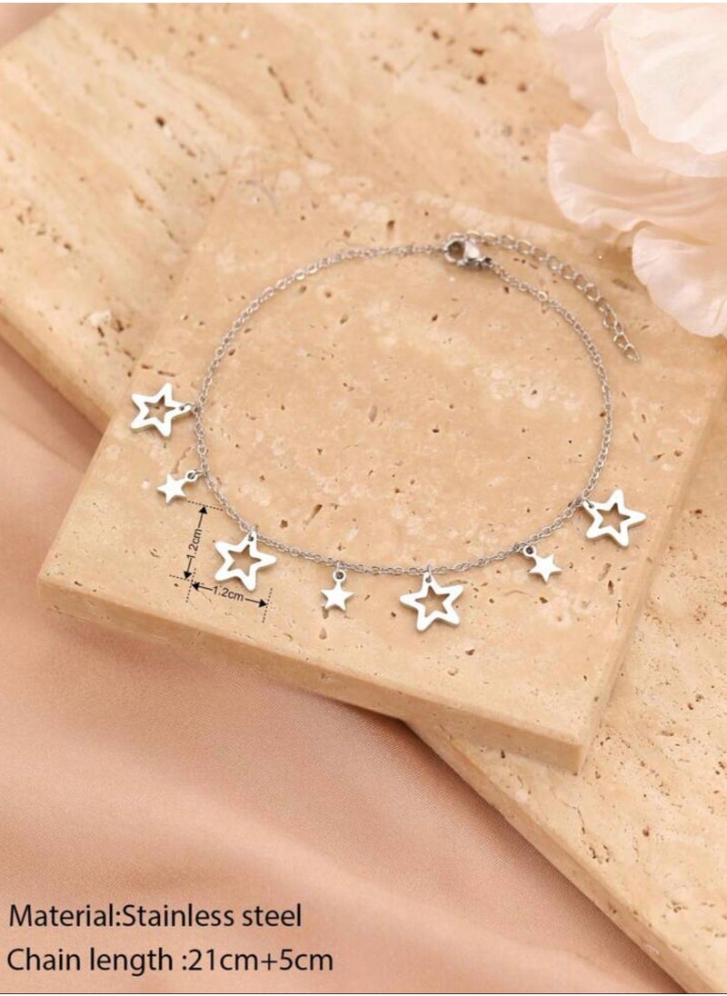 sixtyfour Elegant Silver Stainless Steel Bracelet For Women  - Image 3