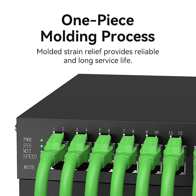 فينشن كابل إيثرنت صناعي مرن من VENTION Cat.6A SFTP لـ ProfiNet وEtherCat وEtherNet، كابل توصيل بسرعة نقل 10 جيجابت في الثانية، موصل نحاسي خالٍ من الأكسجين (Cat.6a SFTP، أخضر، 1 متر) - Image 1