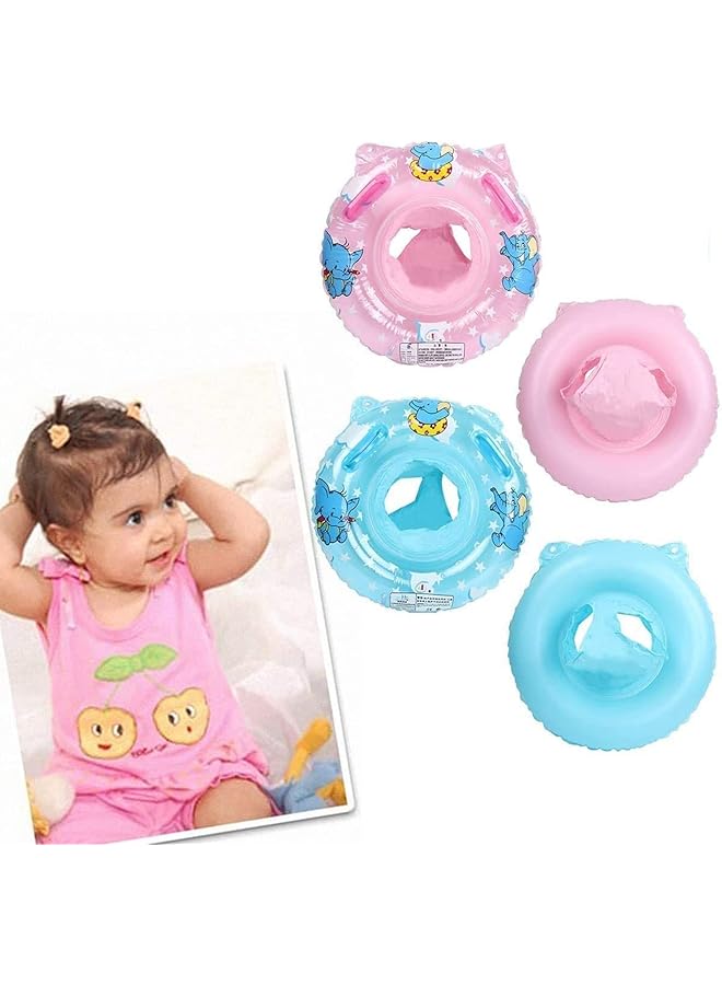 SYOSI Inflatable Baby Swimming Ring Seat Summer Pool Float For Toddlers 9 36 Months Cartoon Pool Toys For Boys And Girls Pink Baby Swim Float For Water Fun - Image 5