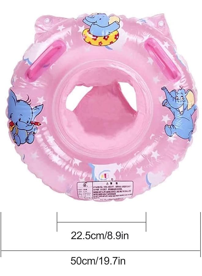 SYOSI Inflatable Baby Swimming Ring Seat Summer Pool Float For Toddlers 9 36 Months Cartoon Pool Toys For Boys And Girls Pink Baby Swim Float For Water Fun - Image 2