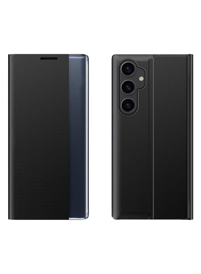 erorex Case For Samsung Galaxy S23 FE 5G Plain Texture Cloth Attraction Flip Holder Leather Phone Case - Image 1