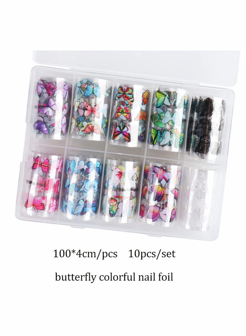 Excefore Butterfly Nail Art Stickers, Decals 3D Self-Adhesive Nail Decals Butterfly Designs with Storage Box DIY Nail Decorations - Image 3