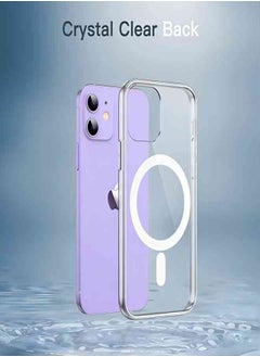 ESCASE Suitable for iPhone 12/12 Pro Magsafe Case 6.1" Slim Magnetic Case Anti-Yellowing Anti-Shock Anti-Drop Hard Back Crystal Phone Case  - Image 4