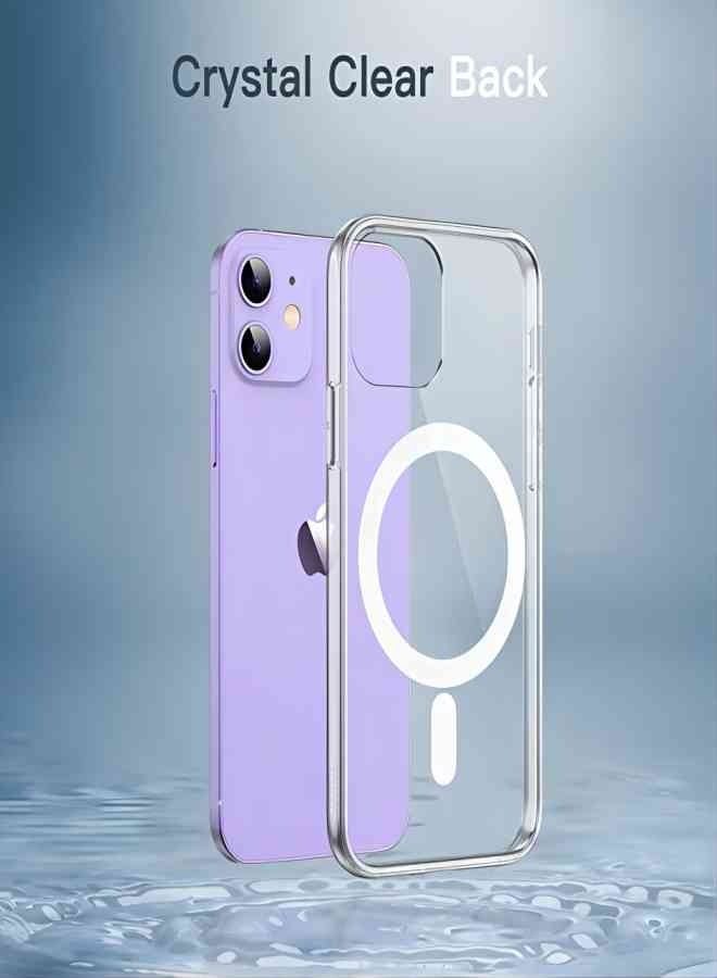 Suitable for iPhone 12/12 Pro Magsafe Case 6.1" Slim Magnetic Case Anti-Yellowing Anti-Shock Anti-Drop Hard Back Crystal Phone Case