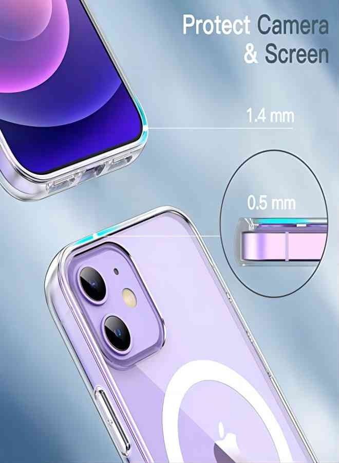 Suitable for iPhone 12/12 Pro Magsafe Case 6.1" Slim Magnetic Case Anti-Yellowing Anti-Shock Anti-Drop Hard Back Crystal Phone Case