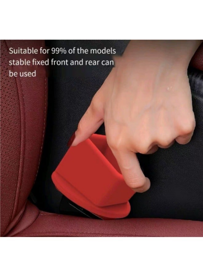 Generic 2 Pcs Car Seat Belt Buckle Holder Car Seat Belt Buckle Fastener Easy Access For Kids Compatible With Most Cars Automotive Accessories Black  - Image 3