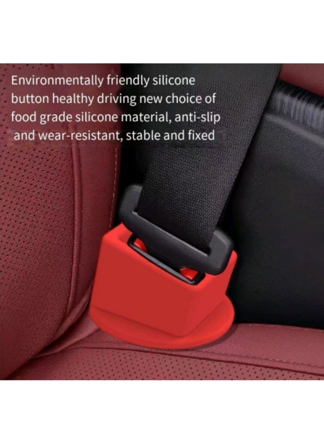 Generic 2 Pcs Car Seat Belt Buckle Holder Car Seat Belt Buckle Fastener Easy Access For Kids Compatible With Most Cars Automotive Accessories Black  - Image 4