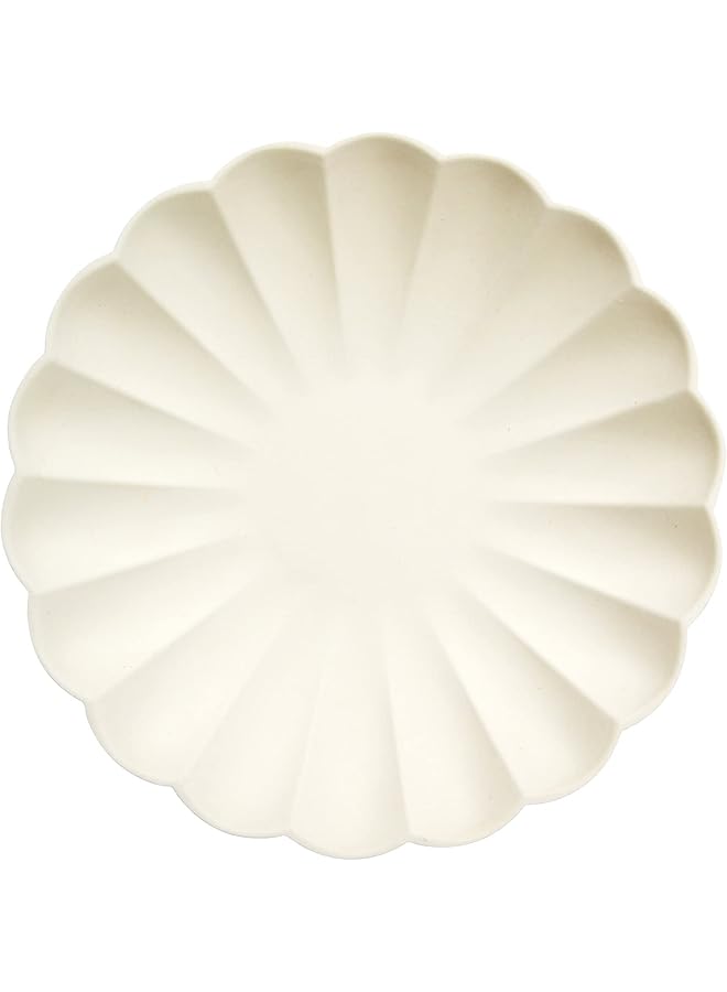 Meri Meri Cream Simply Eco Small Plates - Image 1
