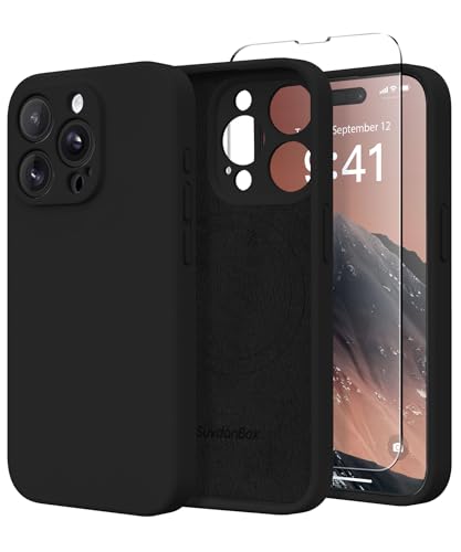 SuydanBox Magnetic for iPhone 15 Pro Max Case Compatible with MagSafe Full Camera ProtectionScreen Protector Silicone Shockproof Protective Phone Case for iPhone 15 Pro Max 67 Black - Image 1