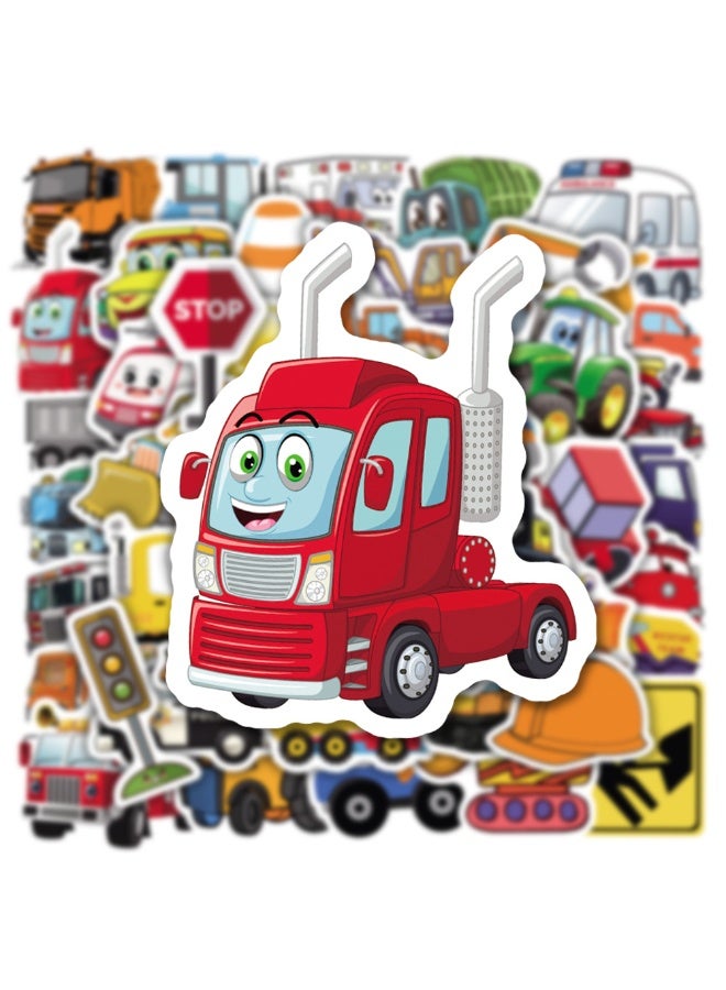 NIBEMINENT 50 Pcs Engineering Car Deco Kit Waterproof Stickers, High Definition Printing Bright Colors, Suitable for Laptop Skateboard Luggage Water Bottle Guitar DIY - Image 3