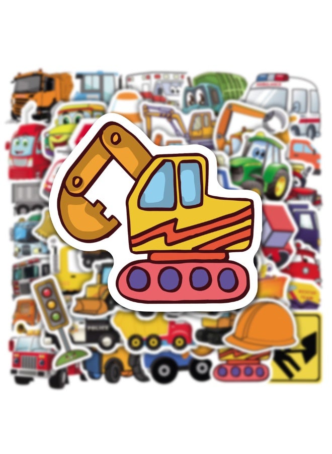 NIBEMINENT 50 Pcs Engineering Car Deco Kit Waterproof Stickers, High Definition Printing Bright Colors, Suitable for Laptop Skateboard Luggage Water Bottle Guitar DIY - Image 2