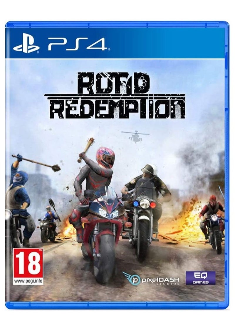 تريب واير Road Redemption (PS4) – لعبة سباقات دراجات نارية وأكشن قتالي | مطاردات سريعة وقتال عصابات | تعاوني/تنافسي - playstation_4_ps4 - Image 1