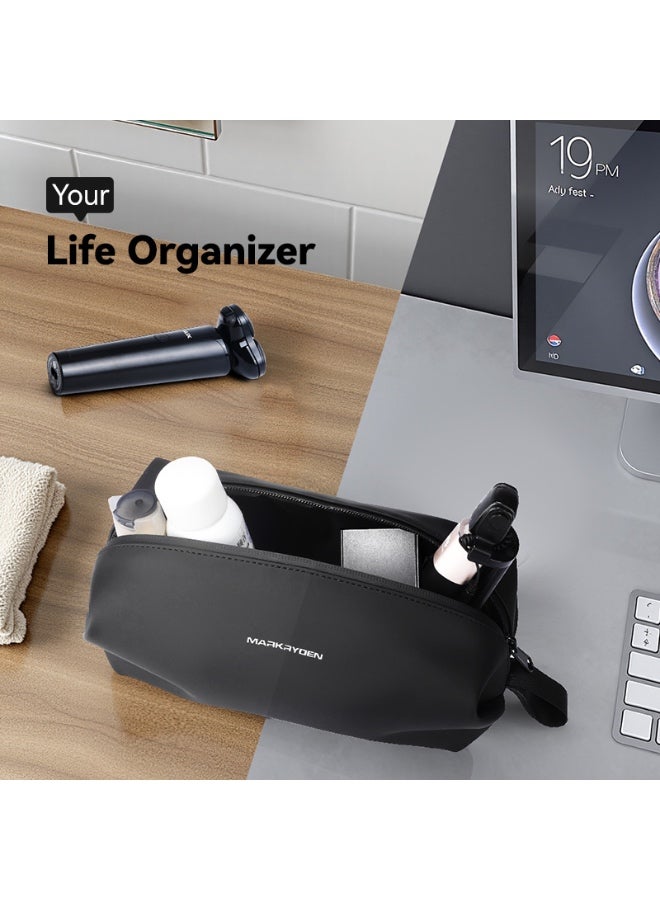 مارك رايدن Mark Ryden MR-35 Grey Travel Organizer Pouch - حقيبة أكسفورد التقنية المقاومة للماء خفيفة الوزن مع حزام المعصم - تخزين الحد الأدنى للكابلات والأدوات والملحقات - Image 4