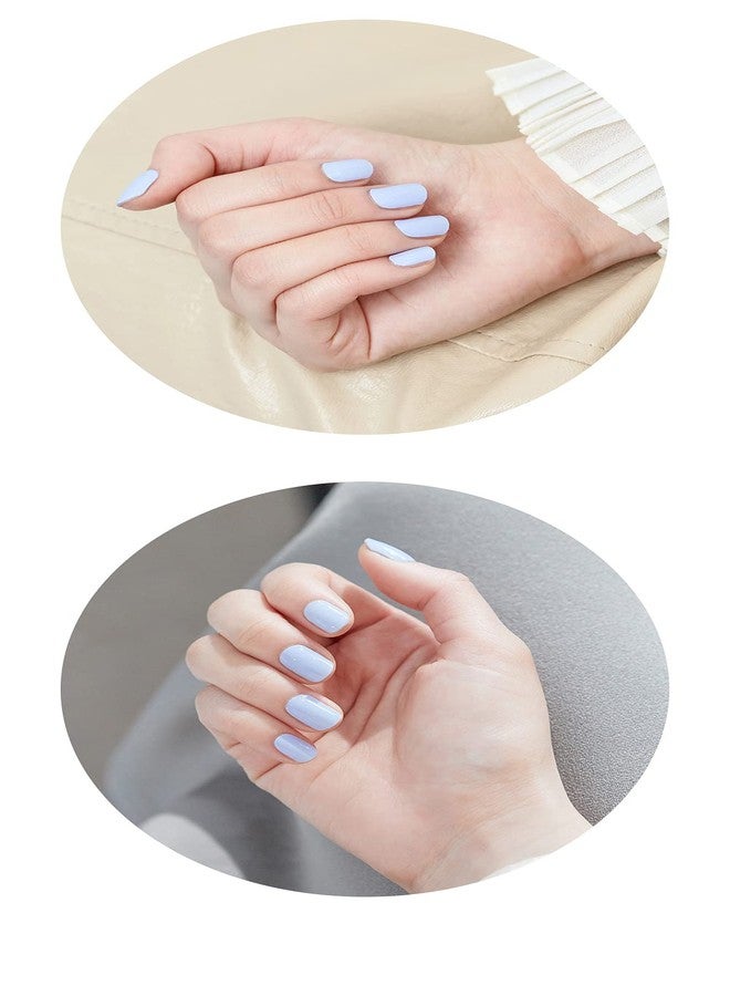 Dashing Diva Glaze | Gel Nail Stickers | Artificial Nails | Hardened Type | False Nails | Easy To Apply (Sky Blue) - Image 5