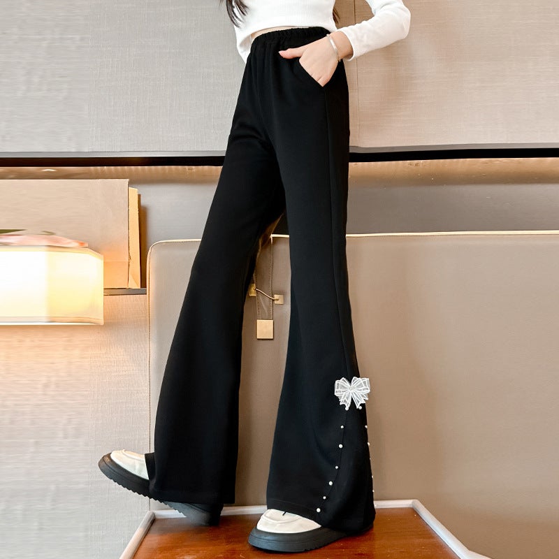 Girls' Flared Pants Girls' Trousers Fashion Primary And Secondary School Students' Pants Children'S Casual Pants - Image 3