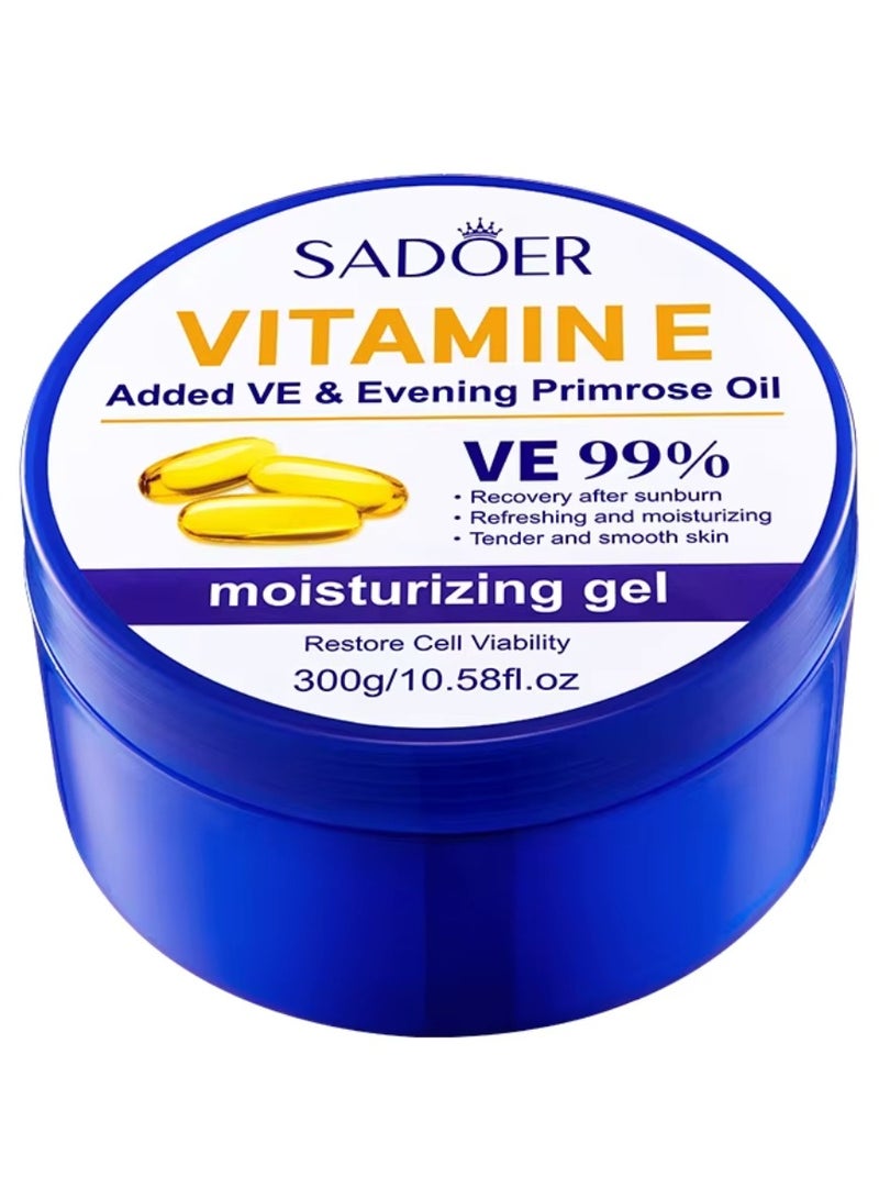 SADOER 300g Vitamin E Moisturizing Gel for Face & Body Refreshing & Moisturizing Gel Oil Control Deep Cleansing Brightening Skin Tone Shrinking Pores Natural Extracts Infused Face Cream Gel - Image 1