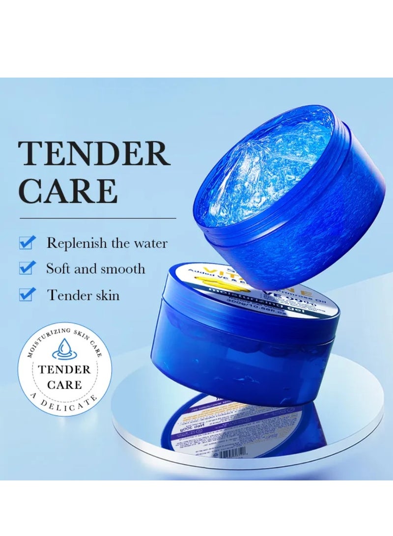 SADOER 300g Vitamin E Moisturizing Gel for Face & Body Refreshing & Moisturizing Gel Oil Control Deep Cleansing Brightening Skin Tone Shrinking Pores Natural Extracts Infused Face Cream Gel - Image 2