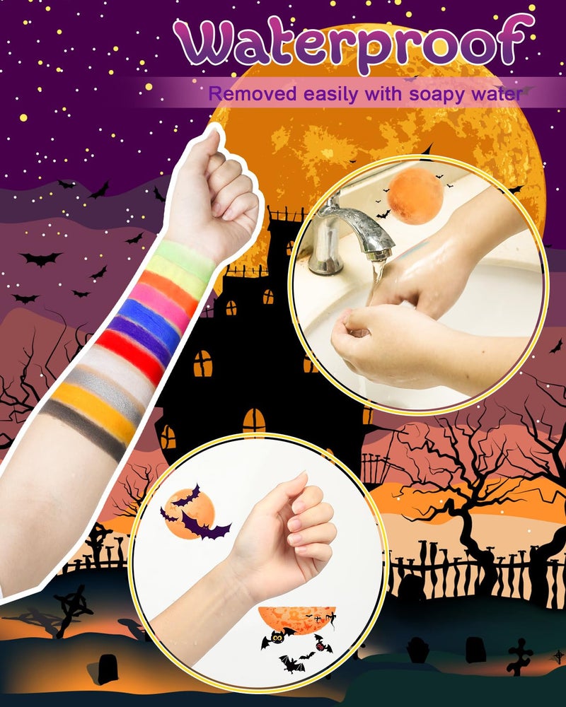 Lictin Face Body Painting Kit, 26 Colors Rainbow Body Paint for Kids Adults, Safe & Non-Toxic Water Based Split Cake Face Paint Palette, Party Makeup Set for Halloween Christmas Cosplay - Image 3