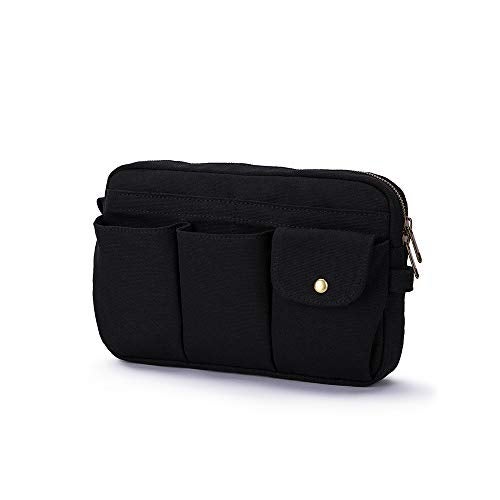 YONBEN Storage Bagarge Cosmetic Bag for Women Travel Makeup Bag Zip Up Bag Cute Makeup Bag Pure Cotton Canvas Can be Suspended Perfect Storage for Cosmetics - Image 1