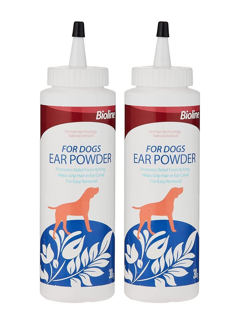 Bioline Ear Powder For Dogs  For Infections and Odor 2X30g - Image 1