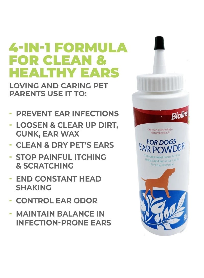 Bioline Ear Powder For Dogs  For Infections and Odor 2X30g - Image 2