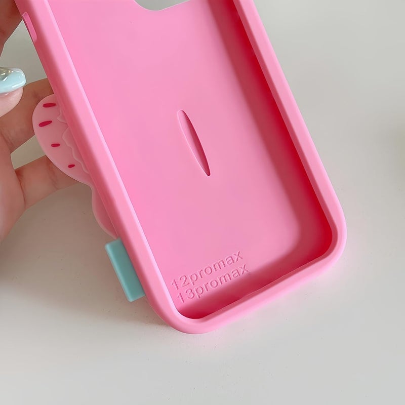 QoKcoahn حافظة متوافقة مع iPhone 13، غطاء كرتوني لطيف ثلاثي الأبعاد كاواي مضحك لخنزير الماء ينفخ الفقاعات للنساء والفتيات، حماية من السقوط من السيليكون الجل الناعم - Image 5