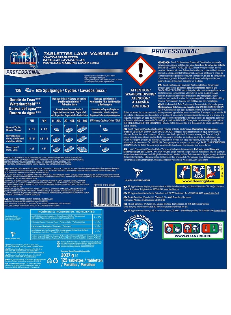 Finish Finish Powerball Professional Dishwasher Detergent 125 Tablets  - Image 2