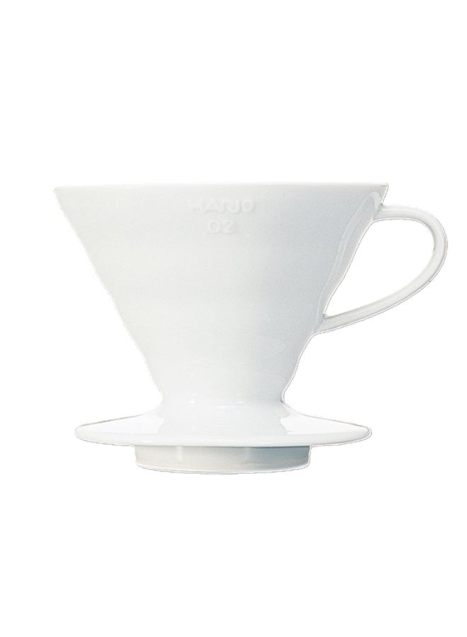 Hario V60 Ceramic Coffee Dripper, Size 02, White - Image 1