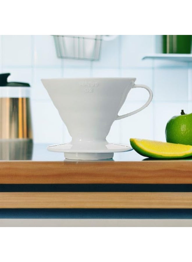 Hario V60 Ceramic Coffee Dripper, Size 02, White - Image 5