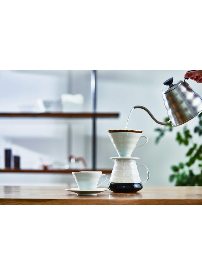 Hario V60 Ceramic Coffee Dripper, Size 02, White - Image 3