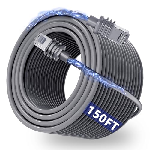 WAWINY Standard Starlink Gen 3 Cable 150FT/46M, Cable Gen 3 Replacement, Durable Waterproof V3 Cables for Rectangular Starlinks Satellite, Ethernet Extension Cords - Grey - Image 1