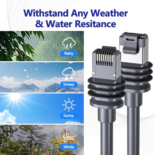 WAWINY Standard Starlink Gen 3 Cable 150FT/46M, Cable Gen 3 Replacement, Durable Waterproof V3 Cables for Rectangular Starlinks Satellite, Ethernet Extension Cords - Grey - Image 5