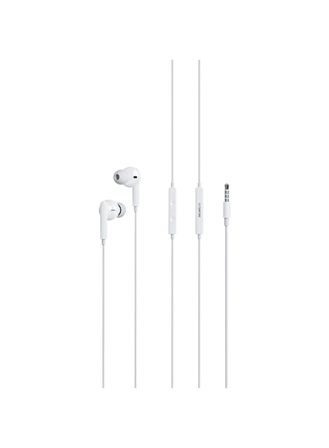 Starfire 3.5mm Wired Earphones with 14mm Dynamic Driver and In-line Mic White/Black Stereo In-ear Headphones - Image 2
