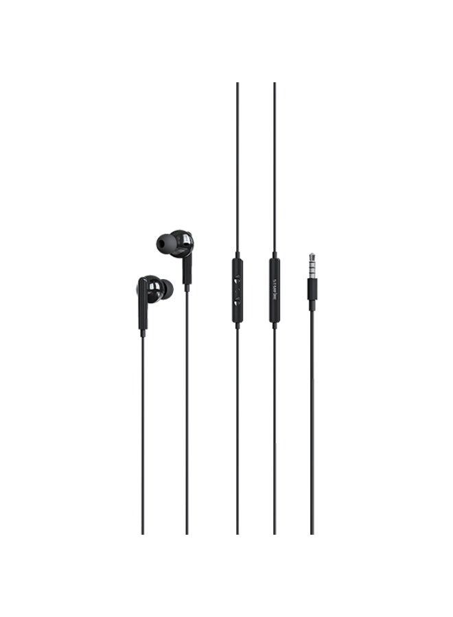 Starfire 3.5mm Wired Earphones with 14mm Dynamic Driver and In-line Mic White/Black Stereo In-ear Headphones - Image 3