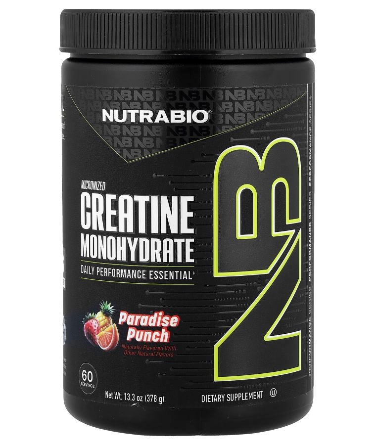NutraBio Micronized Creatine Monohydrate Paradise Punch 13.3 oz (378 g)