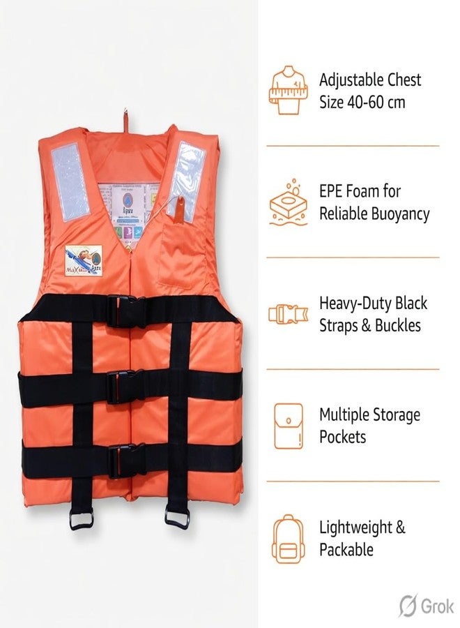A. SHARIF Maxima Professional Life Jacket for Adults - 150N High Buoyancy | Type III PFD | Adjustable Fit | Waterproof Safety Vest for Boating, Swimming, Kayaking & Fishing - Image 5