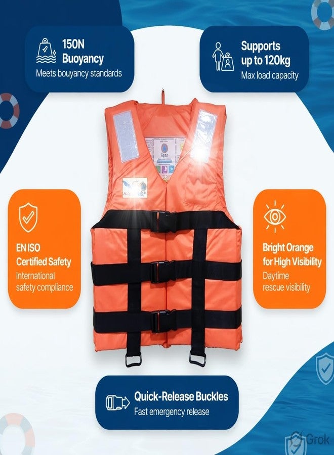 A. SHARIF Maxima Professional Life Jacket for Adults - 150N High Buoyancy | Type III PFD | Adjustable Fit | Waterproof Safety Vest for Boating, Swimming, Kayaking & Fishing - Image 3