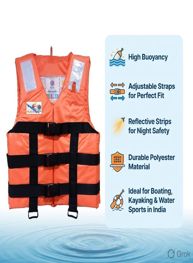 A. SHARIF Maxima Professional Life Jacket for Adults - 150N High Buoyancy | Type III PFD | Adjustable Fit | Waterproof Safety Vest for Boating, Swimming, Kayaking & Fishing - Image 4