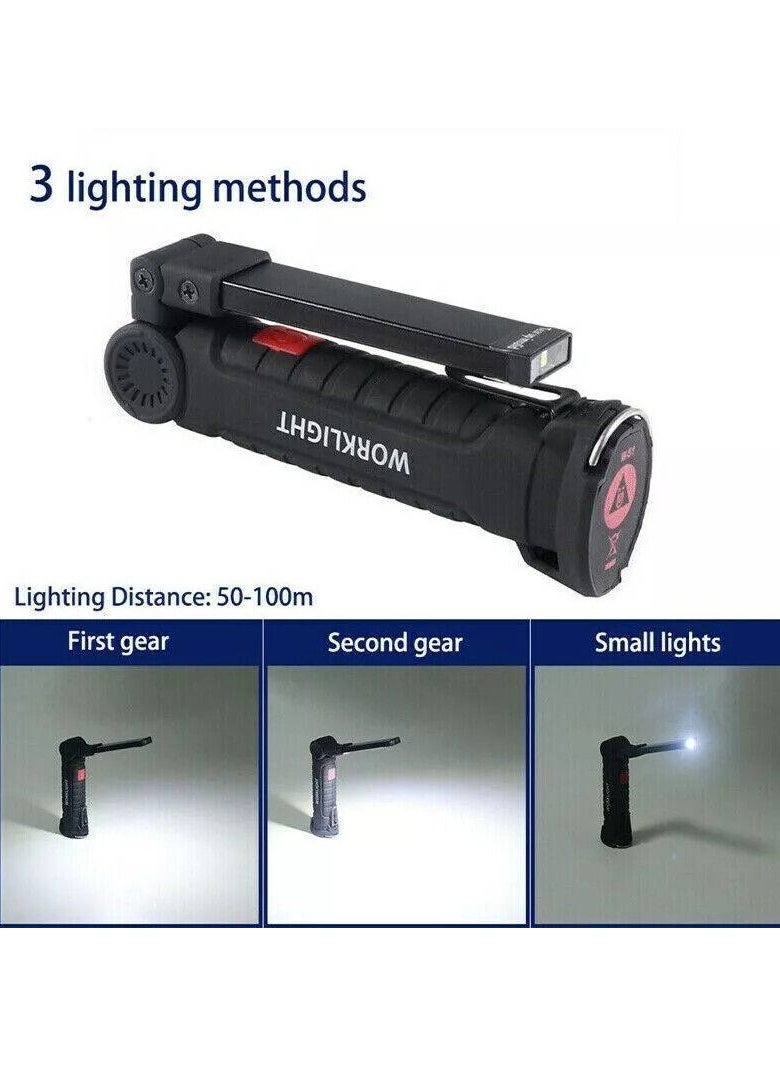 بيوينتي - مصابيح عمل LED قابلة لإعادة الشحن مع قاعدة مغناطيسية و5 أوضاع ودوران 360 درجة - Image 1