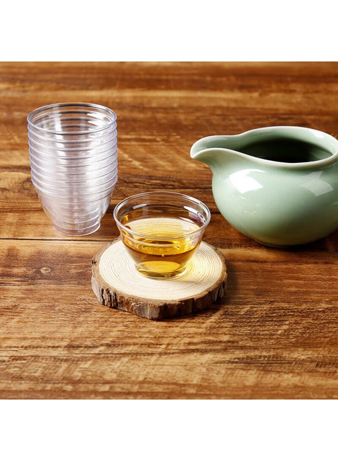 Jiamo Aviation Cups 80 Pieces, Disposable Tea Cups 60ml, Thick Plastic Small Wine Gl, Transparent For Tasting, Drinking Tea, And Alcohol - Image 2
