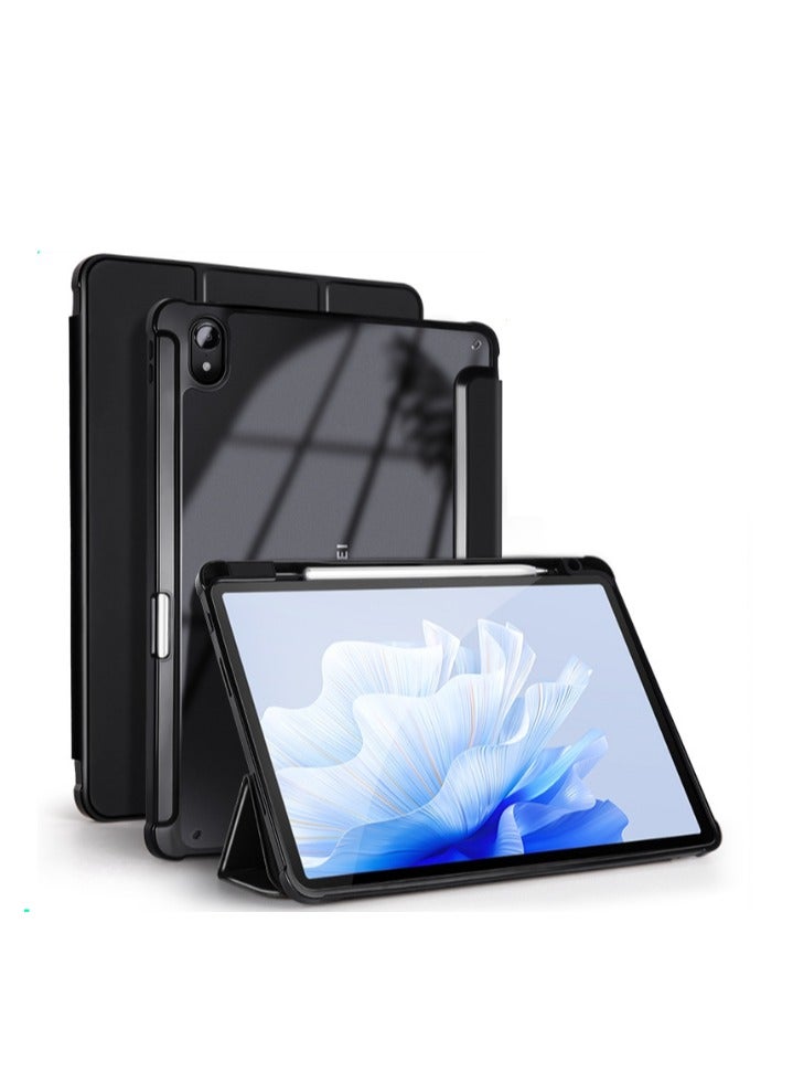 EVO ybrid Case Compatible with Huawei Matepad 11.5inch 2025 Cover, Multi-Angle Stand Flip Hard PC Case with Pen Holder Protective Stand Cover Compatible with Huawei Matepad 11.5 s “2025 (Black  - Image 2