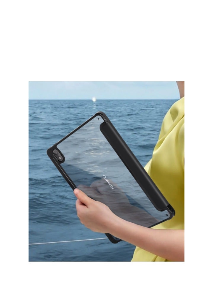 EVO ybrid Case Compatible with Huawei Matepad 11.5inch 2025 Cover, Multi-Angle Stand Flip Hard PC Case with Pen Holder Protective Stand Cover Compatible with Huawei Matepad 11.5 s “2025 (Black  - Image 4