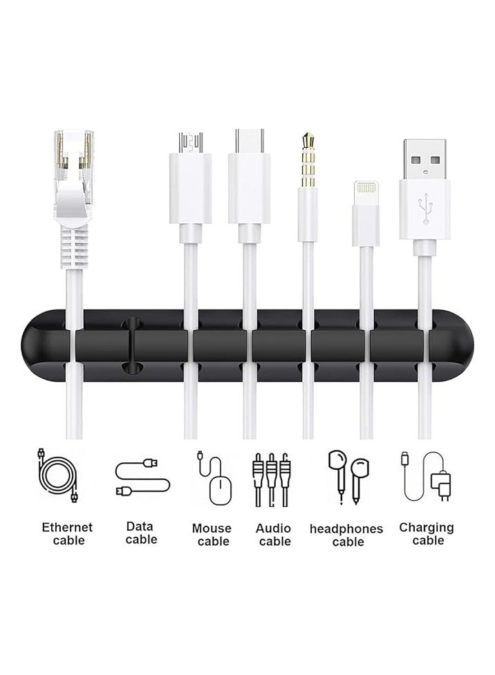 KASTWAVE Cable Holder Clips, 3-Pack Cable Management Wire Cord Organizer Clips Silicone Self Adhesive for Desktop USB Charging Cable Nightstand Power Cord Mouse Cable Wire PC Office Home - Image 3