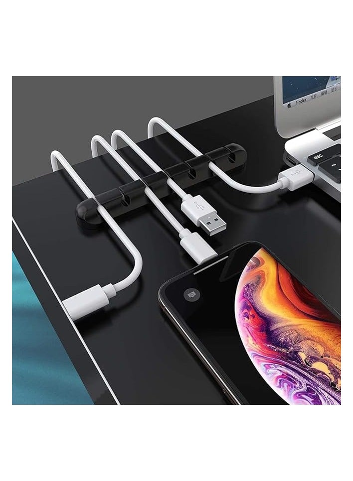 KASTWAVE Cable Holder Clips, 3-Pack Cable Management Wire Cord Organizer Clips Silicone Self Adhesive for Desktop USB Charging Cable Nightstand Power Cord Mouse Cable Wire PC Office Home - Image 4