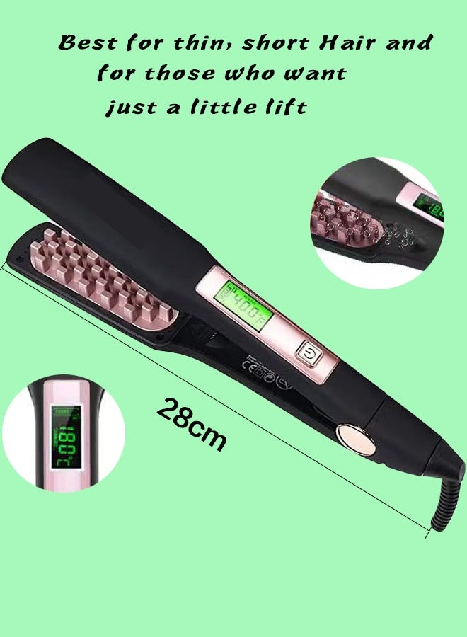 تورنادو كيراتينر   مكواة تصفيف الشعر من فلافي لتزيد من كثافة الشعر، أداة تكثيف الشعر من السيراميك، جهاز تمويج الشعر، درجة حرارة قابلة للتعديل، سلك دوار، إيقاف تشغيل تلقائي، أداة تصفيف الشعر السميكة - Image 2