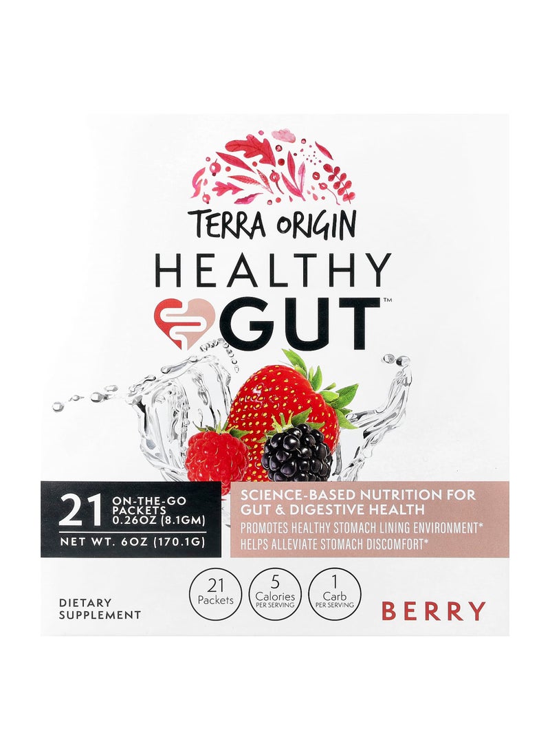 Healthy Gut™, Berry , 21 On The Go Packets, 0.26 oz (8.1 g) Each