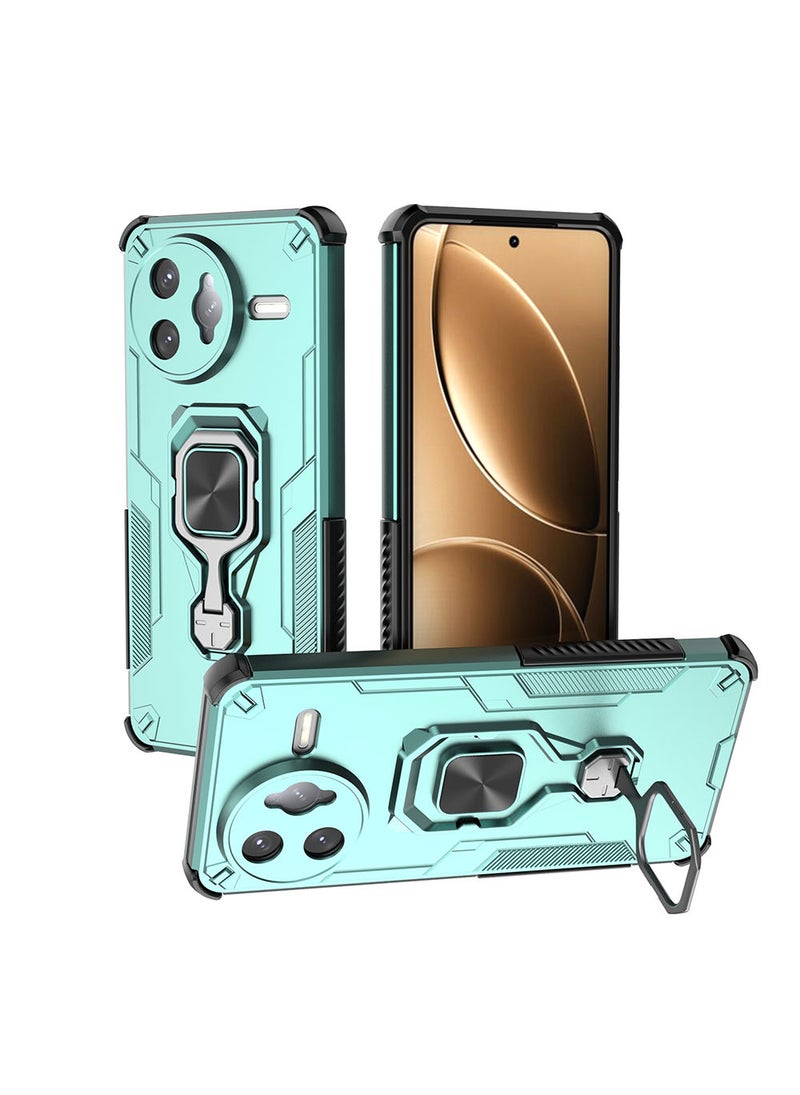 Case for Xiaomi Poco F7 Ultra / Redmi K80 Pro with Kickstand, PC+TPU Dual-Layer Hybrid Protection Back Cover,Green - Image 2